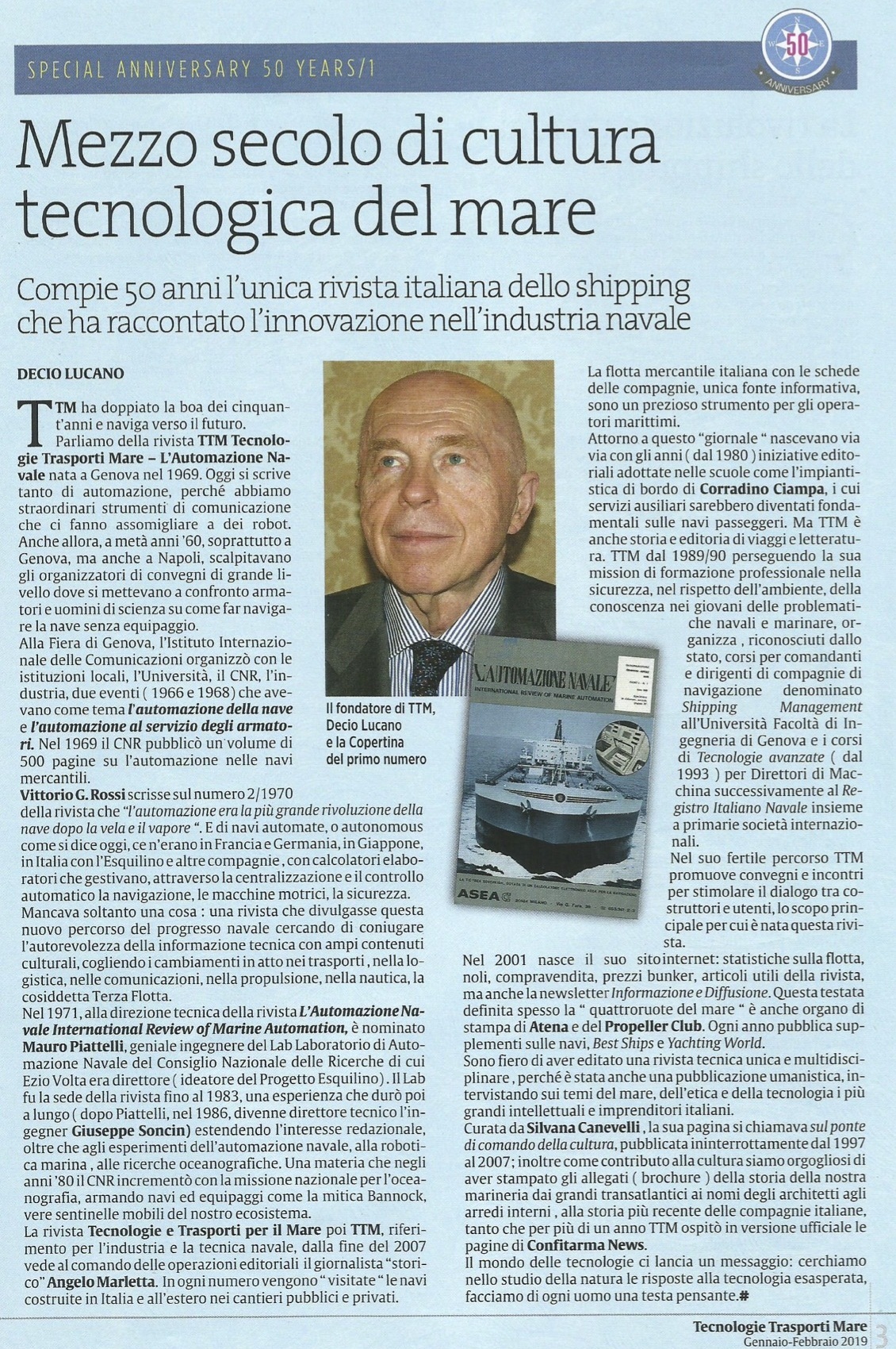 Mezzo secolo di cultura tecnologica del mare