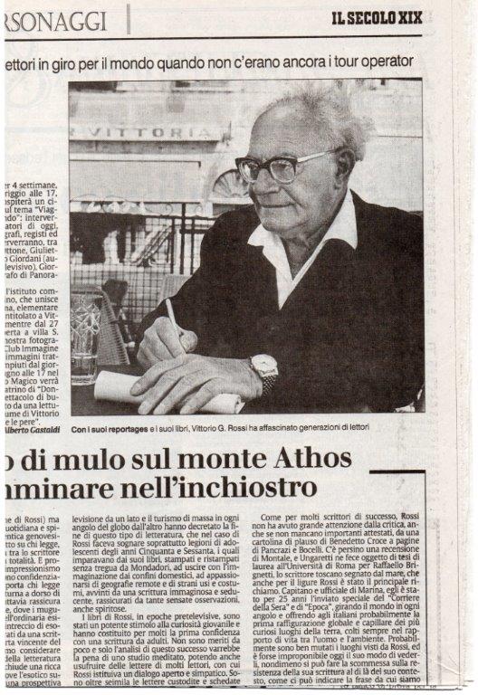 articolo dal SecoloXIX G. Rossi