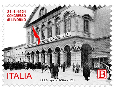 Francobollo commemorativo
                  della nascita del PCI